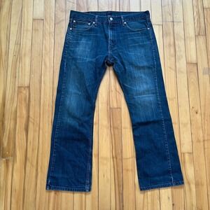 Levis 527 Slim Bootcut Jeans Mens 36x30 Dark Wash Blue Denim 05527-0246